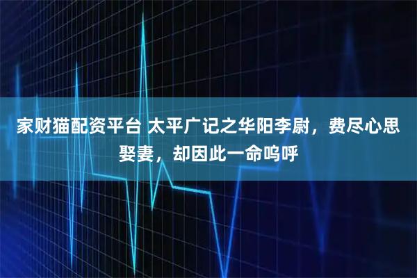 家财猫配资平台 太平广记之华阳李尉，费尽心思娶妻，却因此一命呜呼