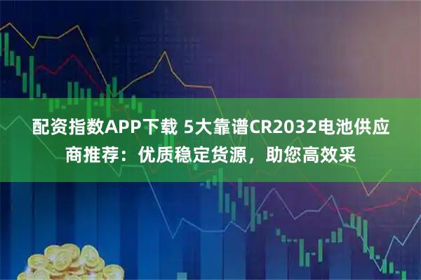 配资指数APP下载 5大靠谱CR2032电池供应商推荐：优质稳定货源，助您高效采