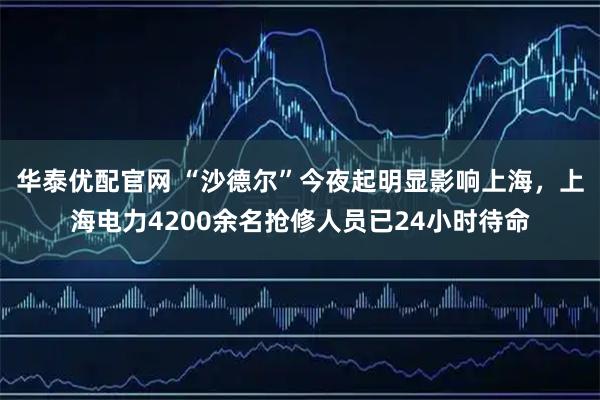 华泰优配官网 “沙德尔”今夜起明显影响上海，上海电力4200余名抢修人员已24小时待命